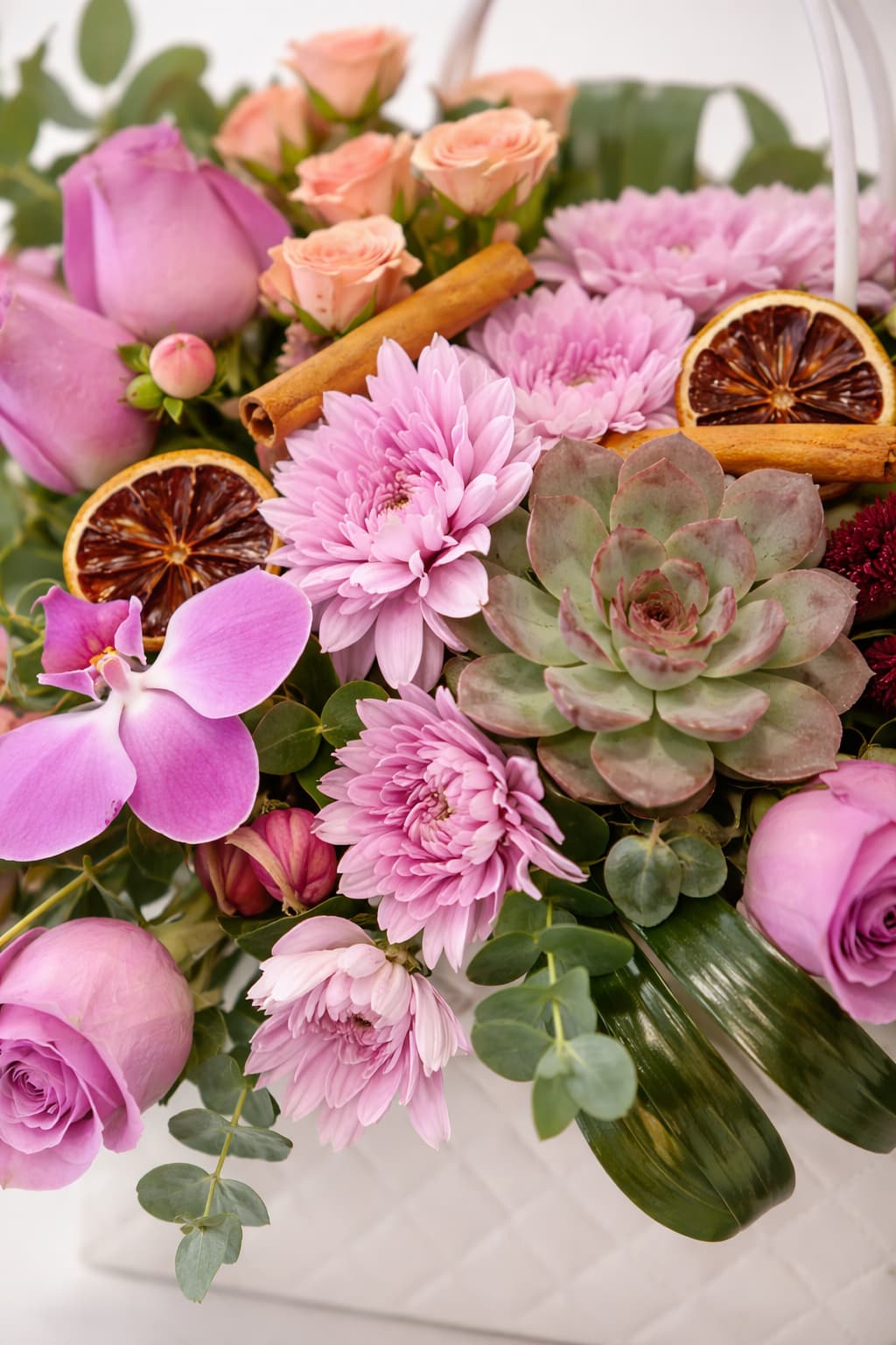 Sukulent ve Gül Çanta Aranjmanı