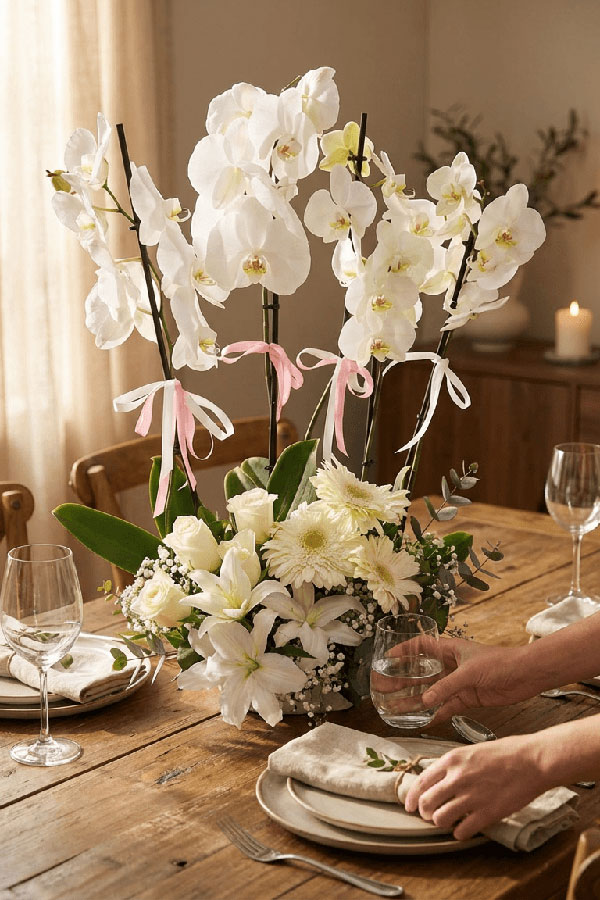 Beyazın Asaleti Orkide, Gül ve Lilyum Bahçesi